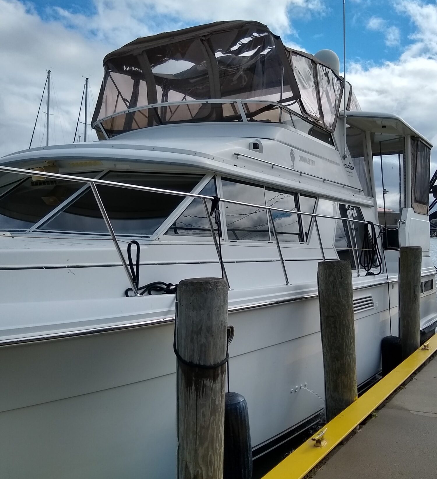 The process to sew a blown out damaged Bimini cover