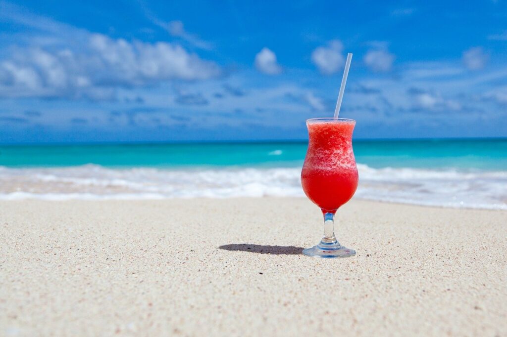 drink, cocktail, beach