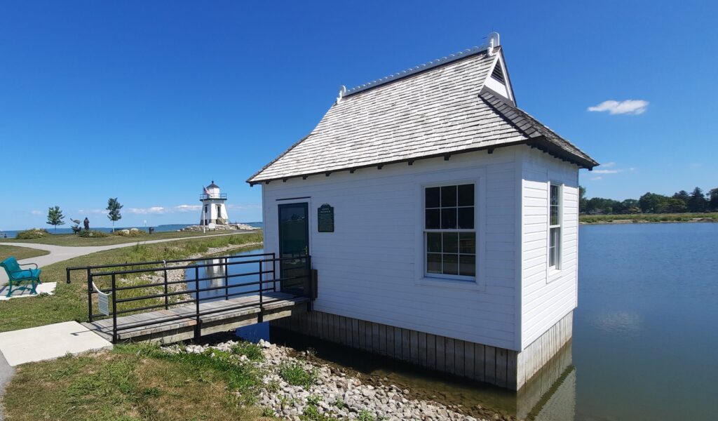 Boathouse, replica, Derby Pond