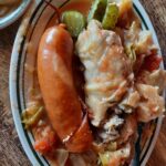 Tony Packo's cabbage roll and sausage.