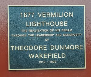 Vermilion, Ohio--Lighthouse commemorative plaque.